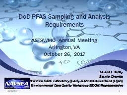 DoD PFAS Sampling and Analysis