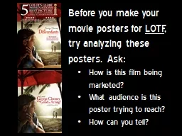 Before you make your movie posters for