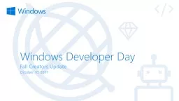 Windows Developer Day Fall Creators Update