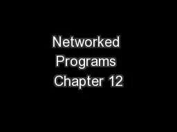 Networked Programs Chapter 12