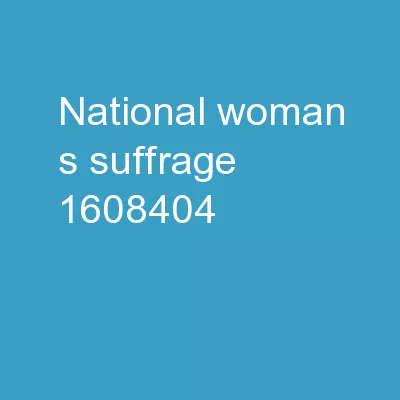 National Woman’s Suffrage