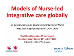 Models of Nurse-led Integrative care globally