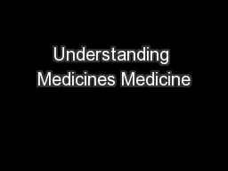 Understanding Medicines Medicine