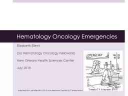 Hematology Oncology Emergencies