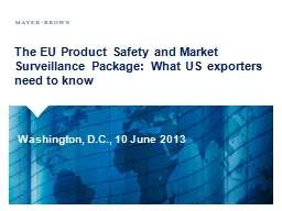 The EU Product Safety and Market Surveillance Package: What US exporters need to know