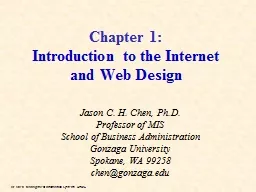 Chapter 1: Introduction to the Internet and Web Design
