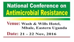 Jacob S  Iramiot Welcome remarks from chair Conference –Dr