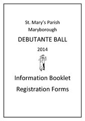 DW Maryborough DEBUTANTE BALL  Information Booklet Reg
