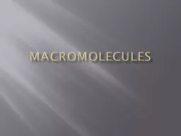 Macromolecules Organic Chemistry