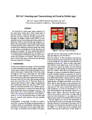 DECAF Detecting and Characterizing Ad Fraud in Mobile