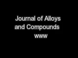Journal of Alloys and Compounds    www