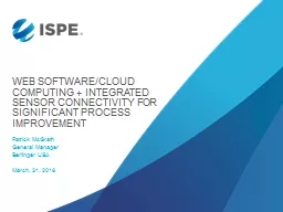 Web software/cloud computing   integrated sensor connectivity for significant Process