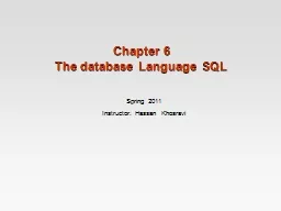 Chapter 6 The database Language SQL