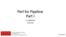 Spring 2018 Perl for Pipeline
