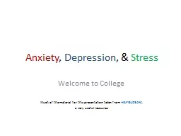 Anxiety ,  Depression , &