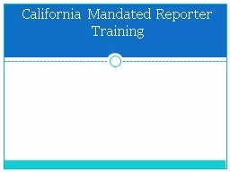 California Mandated Reporter