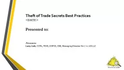 Theft of Trade Secrets Best Practices