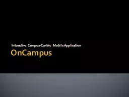 OnCampus Interactive Campus-Centric Mobile Application