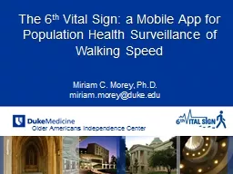 The 6 th  Vital Sign: a Mobile App for Population Health Surveillance of Walking Speed