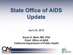 State Office of AIDS Update