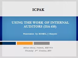 USING THE WORK OF INTERNAL AUDITORS (ISA 610)