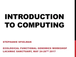 Introduction to computing