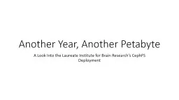 Another Year, Another Petabyte