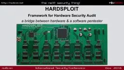 HARDSPLOIT Framework for Hardware Security Audit