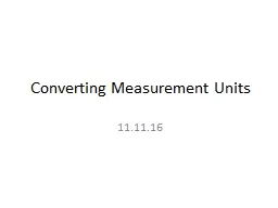Converting Measurement Units