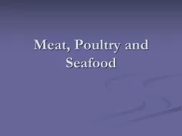 Meat, Poultry  and Seafood