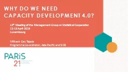WHY DO WE NEED  Capacity development 4.0?