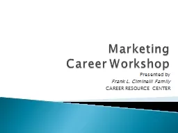 Marketing Career Workshop