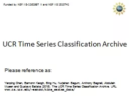 UCR Time Series  Classification Archive