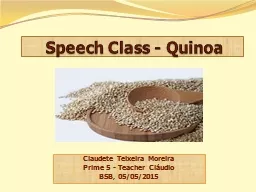 Speech  Class  -  Quinoa