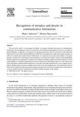 Recognition of mistakes and deceits in communicative i