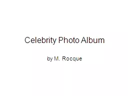 Celebrity Photo Album by M. Rocque