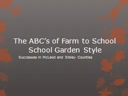 The ABC’s of Farm to School