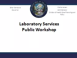 Laboratory Services Public Workshop