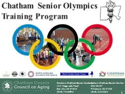 Chatham Senior Olympics Training Program