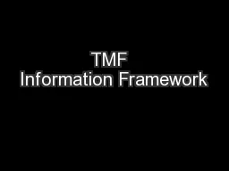 TMF  Information Framework