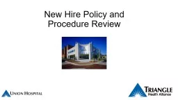 New Hire Policy and Procedure Review