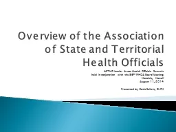Overview of the Association of State and Territorial Health Officials