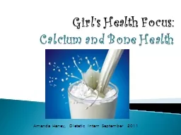 Girl’s Health Focus: Calcium and Bone Health
