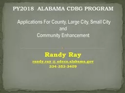 Randy Ray randy.ray  @ adeca.alabama.gov