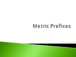 Metric Prefixes Objectives