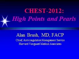 CHEST-2012:  High Points and Pearls