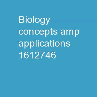 Biology Concepts & Applications