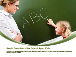 Health Promotion of the School Aged Child