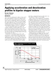 Applying acceleration and deceleration profiles to bipolar stepper motors