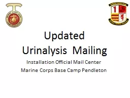 Updated  Urinalysis Mailing